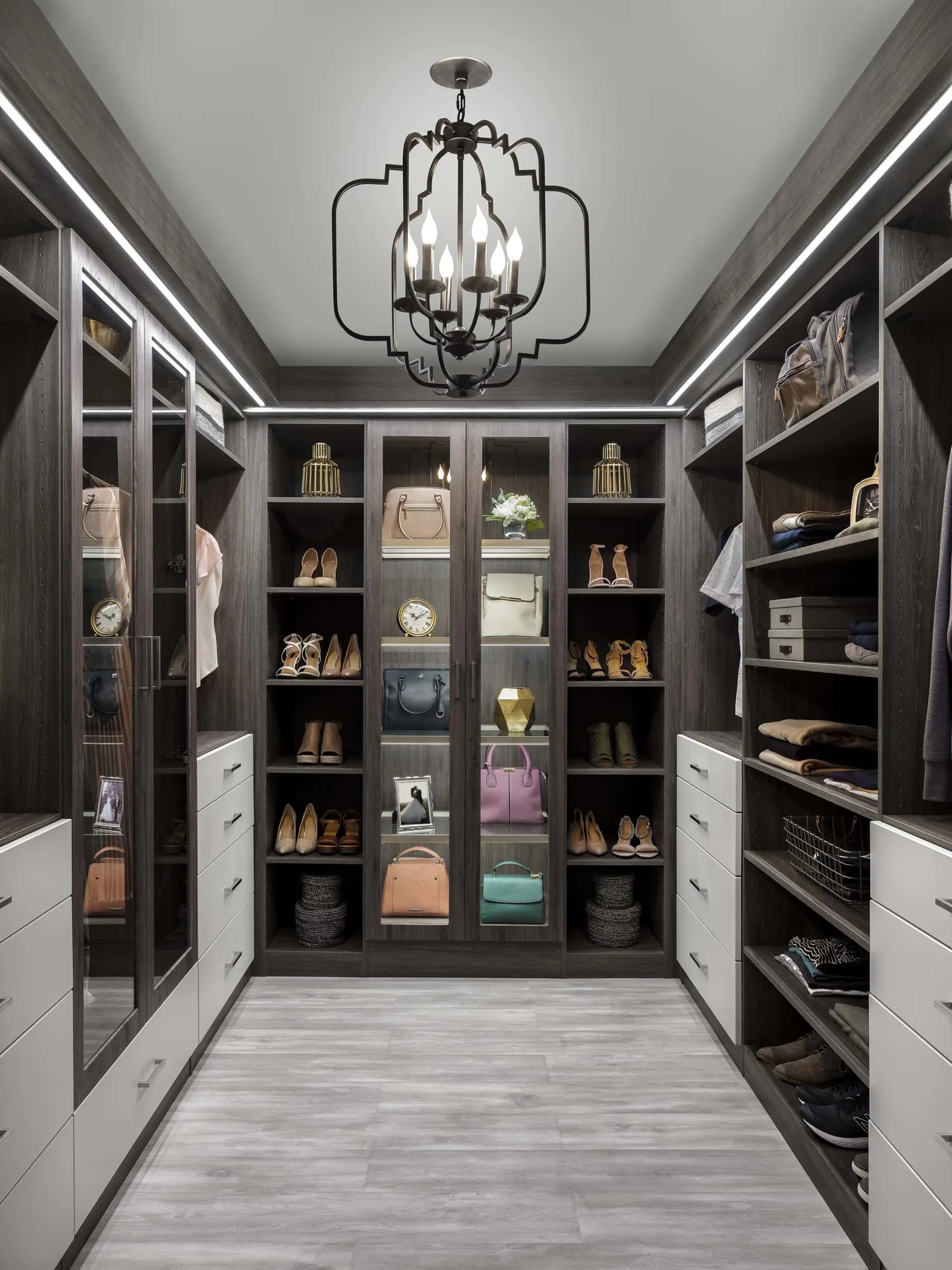 Walk-in closet photographed for the Organizers Direct Industries gallery